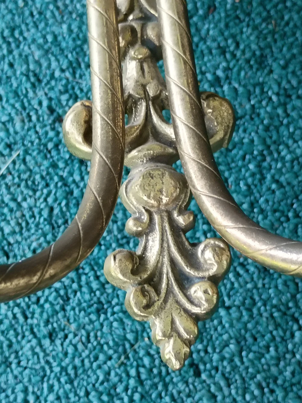 Ornate Gold Oval Wall Mirror with Twin Candle Holders
